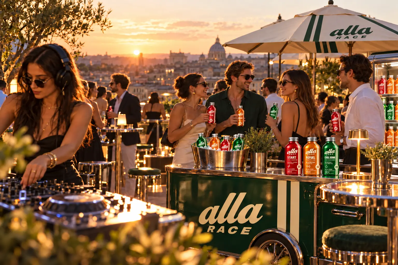 ALLA RACE: Sesiune DJ · terasă urbană